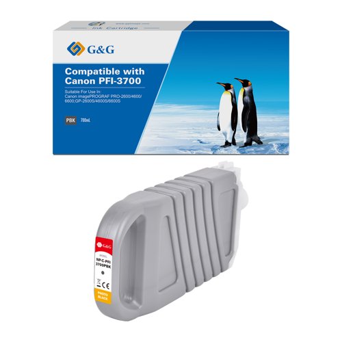 Compatible Canon G+G PFI-3700PBK Photo Black High Capacity Ink Cartridge