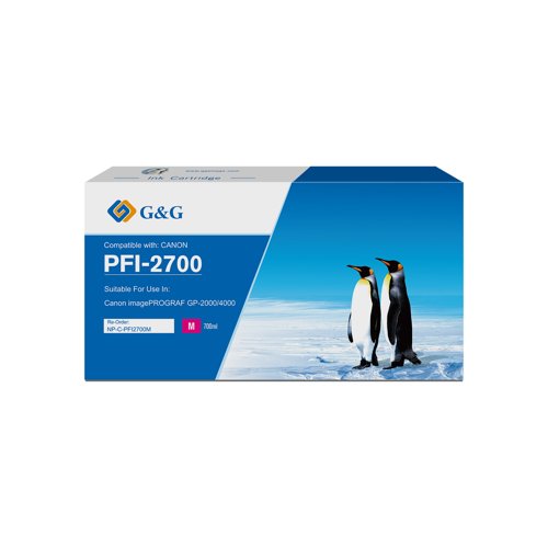 Compatible Canon G+G PFI-2700M Magenta Ink Cartridge