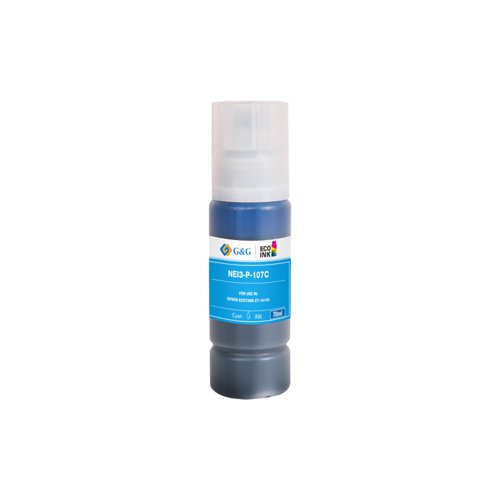 Compatible Epson G+G 107 Cyan Ink Bottle C13T09B240