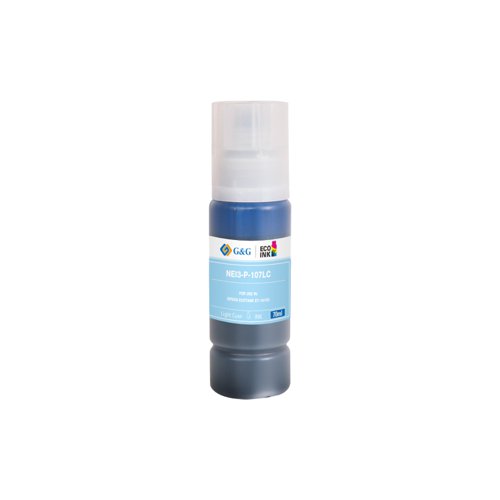 Compatible Epson G+G 107 Light Cyan Ink Bottle C13T09B540