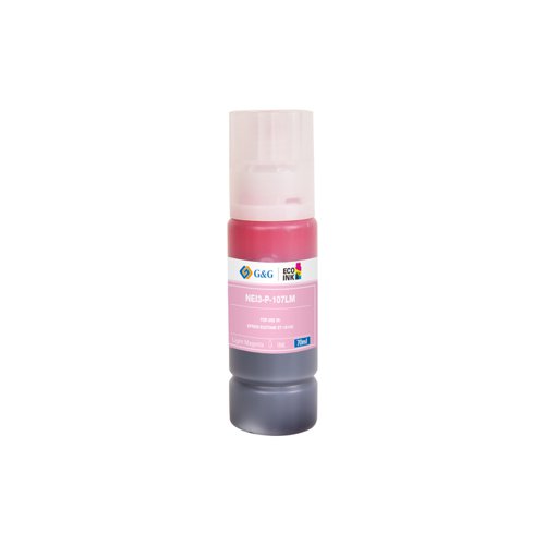 Compatible Epson G+G 107 Light Magenta Ink Bottle C13T09B640