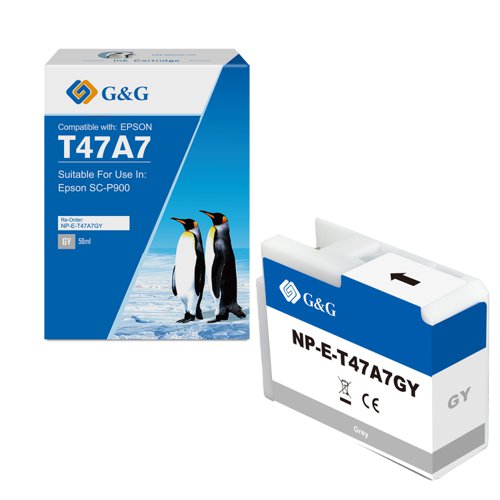 Compatible Epson G+G T47A7 Grey Ink Cartridge C13T47A700