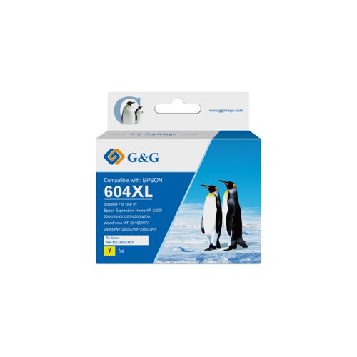 Compatible Epson G+G 604XL Hi Cap Yellow Ink Cartridge C13T10H44010