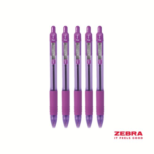 Zebra Z-Grip Smooth Retractable Ballpoint Pen Violet Ink - Pack of 50 Ballpoint & Rollerball Pens 2767