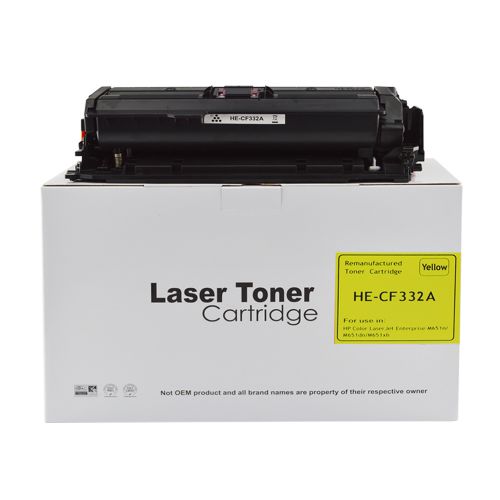 Remanufactured HP CF332A Yellow 654A Toner