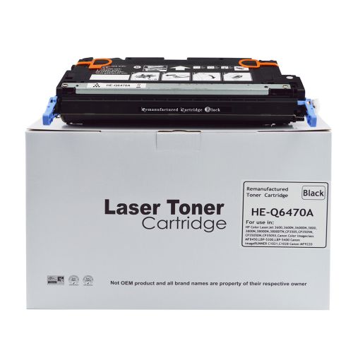 Remanufactured HP Q6470A Black also for Canon 711 EP711BK Toner