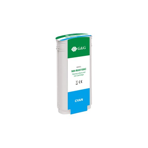 Remanufactured HP G+G 738 Cyan Ink Cartridge