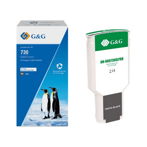 Remanufactured HP G+G 730XL Photo Black High Capacity Ink Cartridge