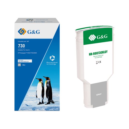 Remanufactured HP G+G 730XL Grey High Capacity Ink Cartridge