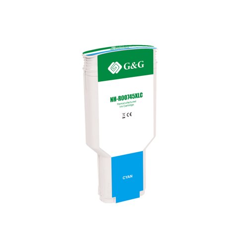 Remanufactured HP G+G 745 Cyan High Capacity Ink Cartridge