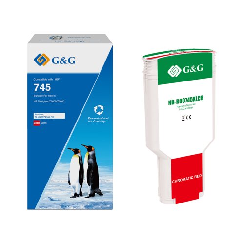 Remanufactured HP G+G 745 Chromatic Red High Capacity Ink Cartridge