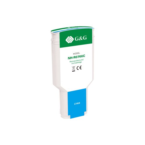 Remanufactured HP G+G 766 Cyan Ink Cartridge