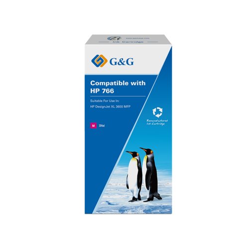 Remanufactured HP G+G 766 Magenta Ink Cartridge
