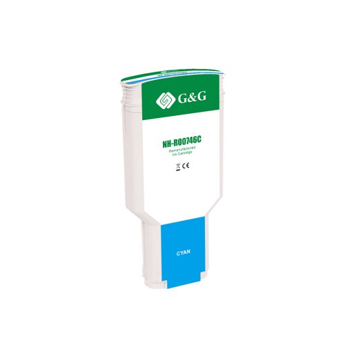 Remanufactured HP G+G 746 Cyan Ink Cartridge