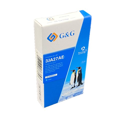 Remanufactured HP G+G 3JA27AE 963XL Cyan Ink Cartridge - Ink Level Shown
