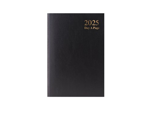 A5 2026 Day a Page Diary - Sat / Sun Split - Black (1)