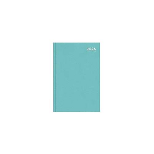 A4 2026 Week to View Diary Bright Teal Casebound