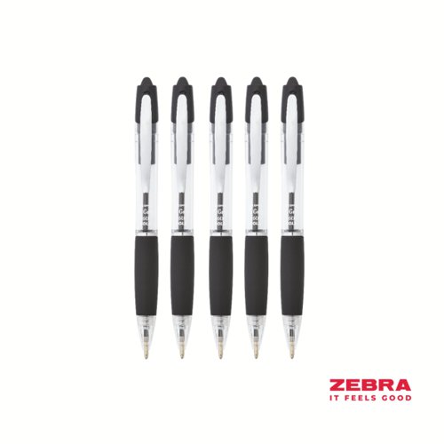 Zebra Z-Grip Max Retractable Ballpoint Pen Black Ink - Pack of 12  Ballpoint & Rollerball Pens 59361