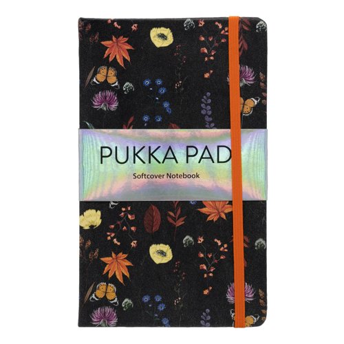 Pukka Bloom Softcover Notebook Black (Pack of 3)