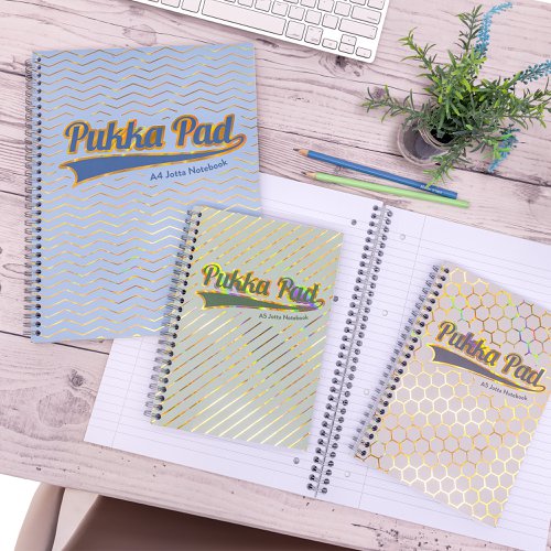 Pukka Pad Haze Jotta Notepad A5 Wirebound 200 Pages 80GSM Ruled Sheets (3) Assorted