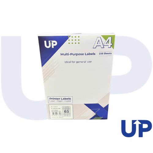 Alpa-Cartridge A4 Multipurpose Labels 65 Per Sheet 38.1 x 21.2mm (White) Pk of 100