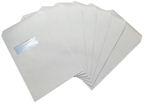 C4 Envelopes Window Self Seal 90gsm White (Pack of 250)