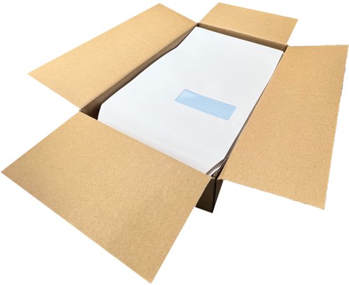 C4 Envelopes Window Self Seal 90gsm White (Pack of 250) Window Envelopes C4190725030