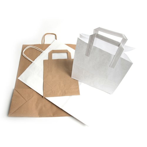 White Paper Carrier Bags 500 x 140 x 540mm (150)