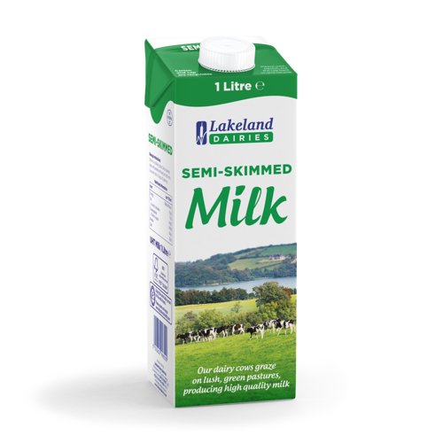 Lakeland Semi Skimmed UHY Milk 1 Litre (12)