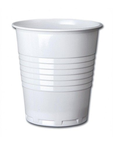 7oz White Squat Plastic Vending Cups (100)