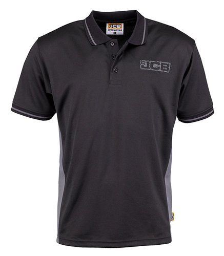 JCB Trade Black/Grey Polo L