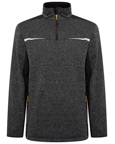 JCB Trade Elmhurst II Grey Quarter Zip Knitted Jumper L