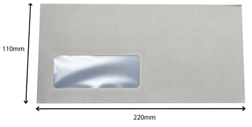 DL Envelopes Window Self Seal 80gsm White (Pack of 1000)