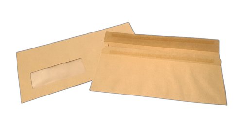Envelope DL Manilla 80gsm Window 110x220mm (pack of 1000)
