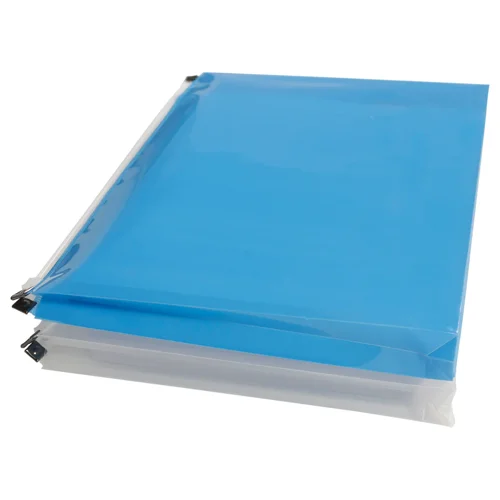 Eco Eco A4+ 50% Recycled Expanding Zip File Blue - Single