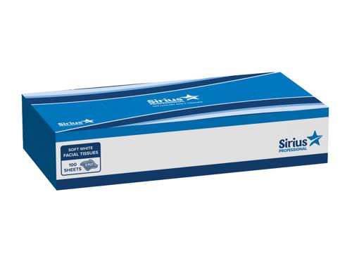 Sirius  2 Ply White Standard Facial Tissues - 24x100 Sheets