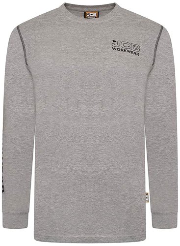 JCB Workwear Banner L/S Grey T-Shirt L
