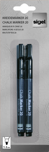 Liquid Chalk Water-Based Marker Black easy wipe 1-2mm bullet tip 