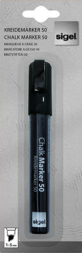 Liquid Chalk Water-Based Marker Black easy wipe 1-5mm chisel tip 
