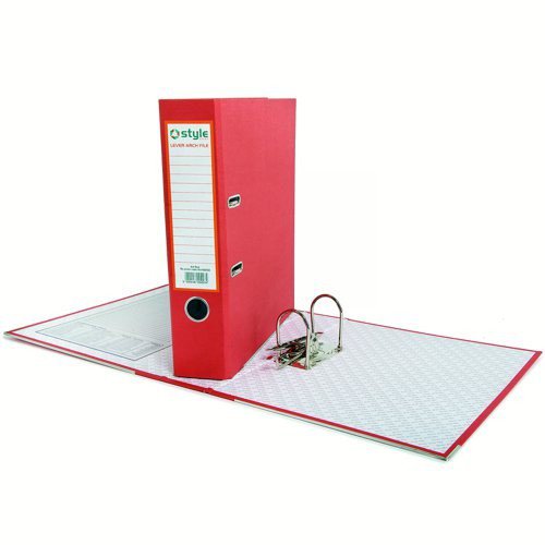 Style CORE Lever Arch File A4 Red Pack 10