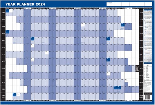 2024 Unmounted Year Planner with Pens and Stickers - Single Planner Dated Planners SINYPU2024