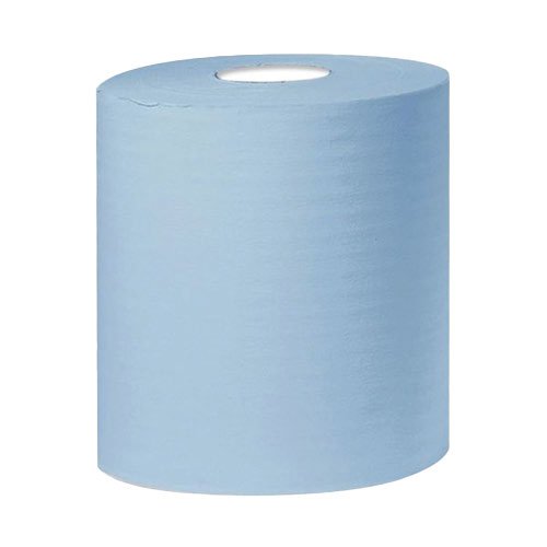 2 Ply Blue Laminated Embossed Centrefeed Rolls - 6 Rolls Of 500 Sheets