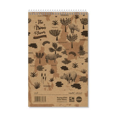 Rhino 200 x 127 Recycled Shorthand Notebook 80 Leaf 8mm Lined Pack of 10