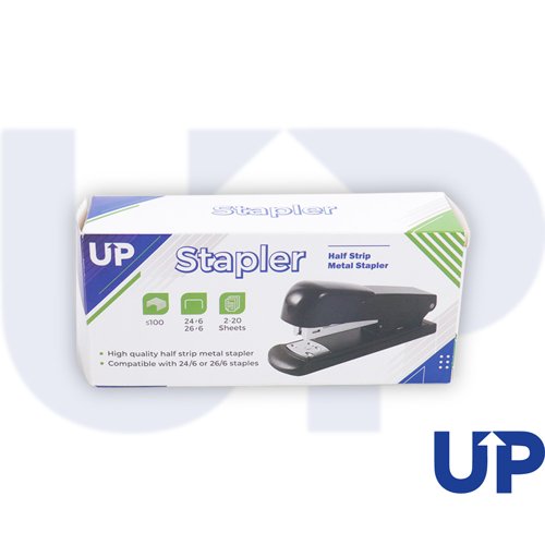 UP Half Strip Metal Stapler - Black (1)