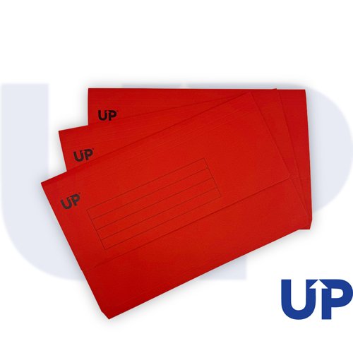 UP Half Flap Document Wallet Pack of 50 - Red