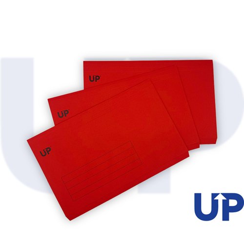 UP Full Flap Document Wallet Pack of 50 - Red