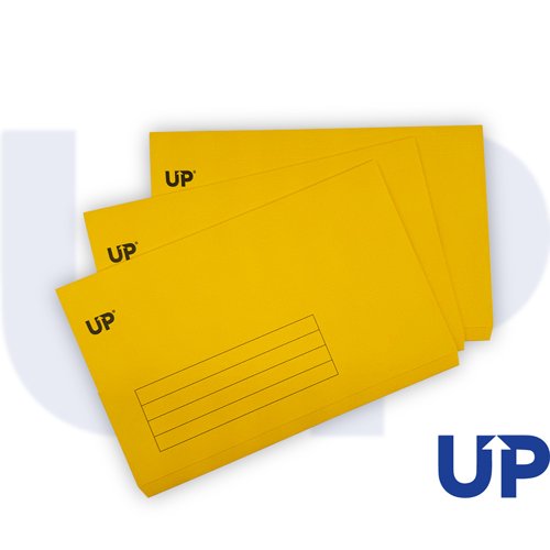 UP Full Flap Document Wallet Pack of 50 - Yellow