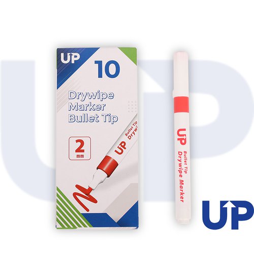 UP Drywipe Bullet Tip Marker Red (10)