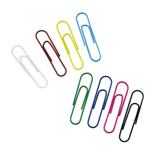 UP Paperclip Large Plain Assorted PK100