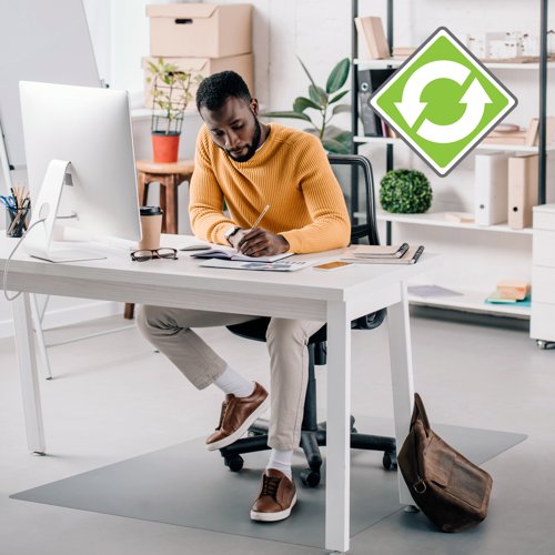 Cleartex® Enhanced Polymer Rectangular Chair Mat for Hard Floors - 116 x 150cm